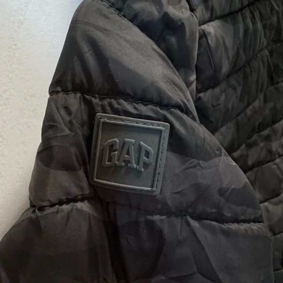 GAP Kids Boys CAMOUFLAGE Green Lightweight Puffer Jacket XS perfect for school - Picture 6 of 10